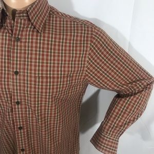 Nordstrom Plaid Long Sleeve Shirt Medium Cotton